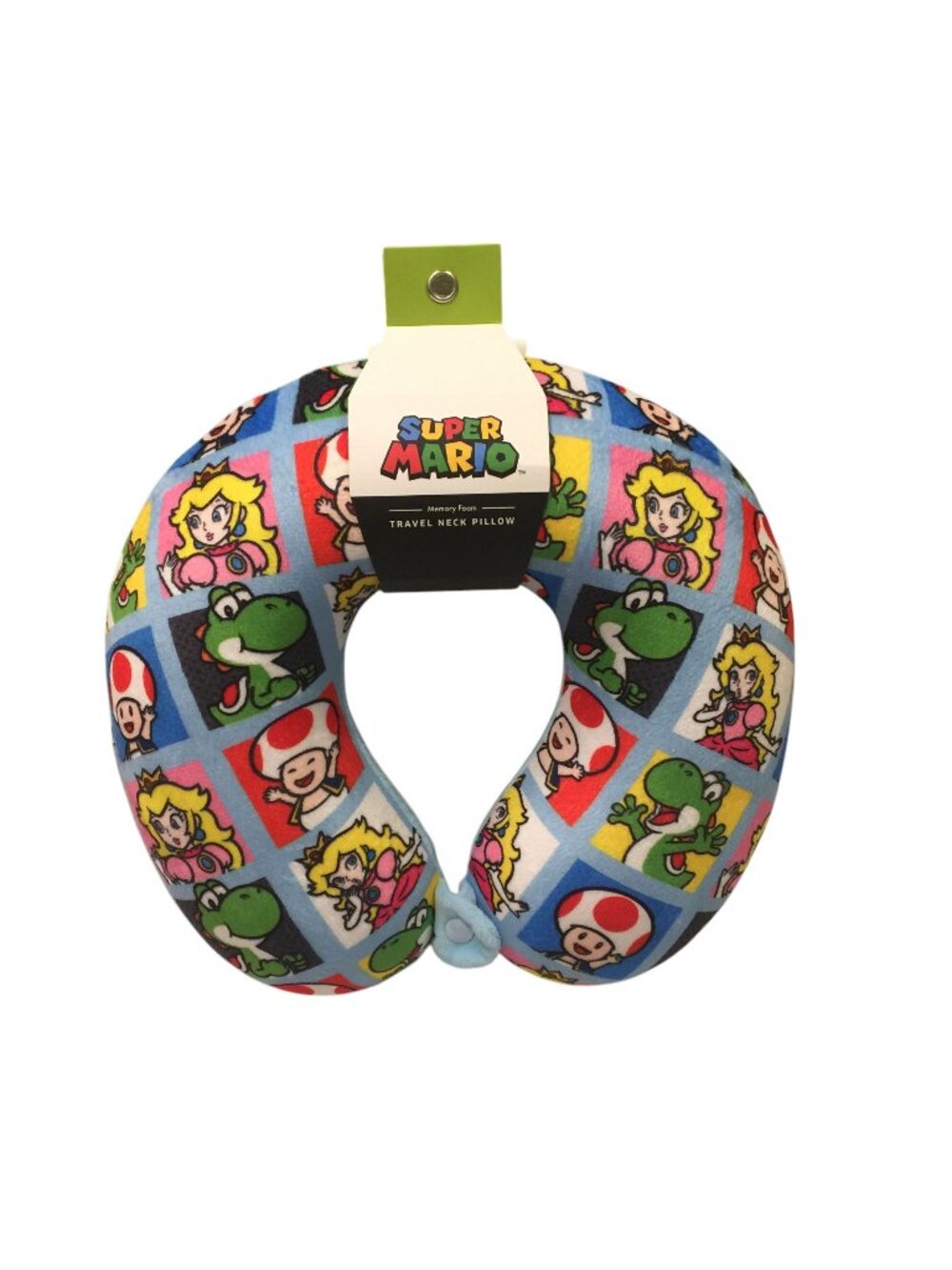 Super Mario Memory Foam Travel Neck Pillow Yoshi Princess Peach Mushroom